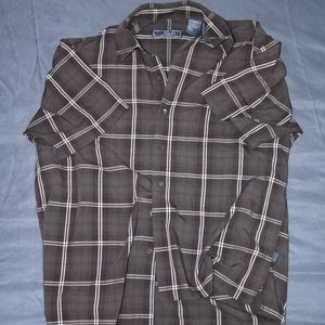 Button Up Grey Plaid Shirt